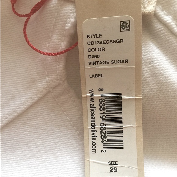 ALICE + OLIVIA High Waisted White Skinny Jeans - Picture 10 of 10